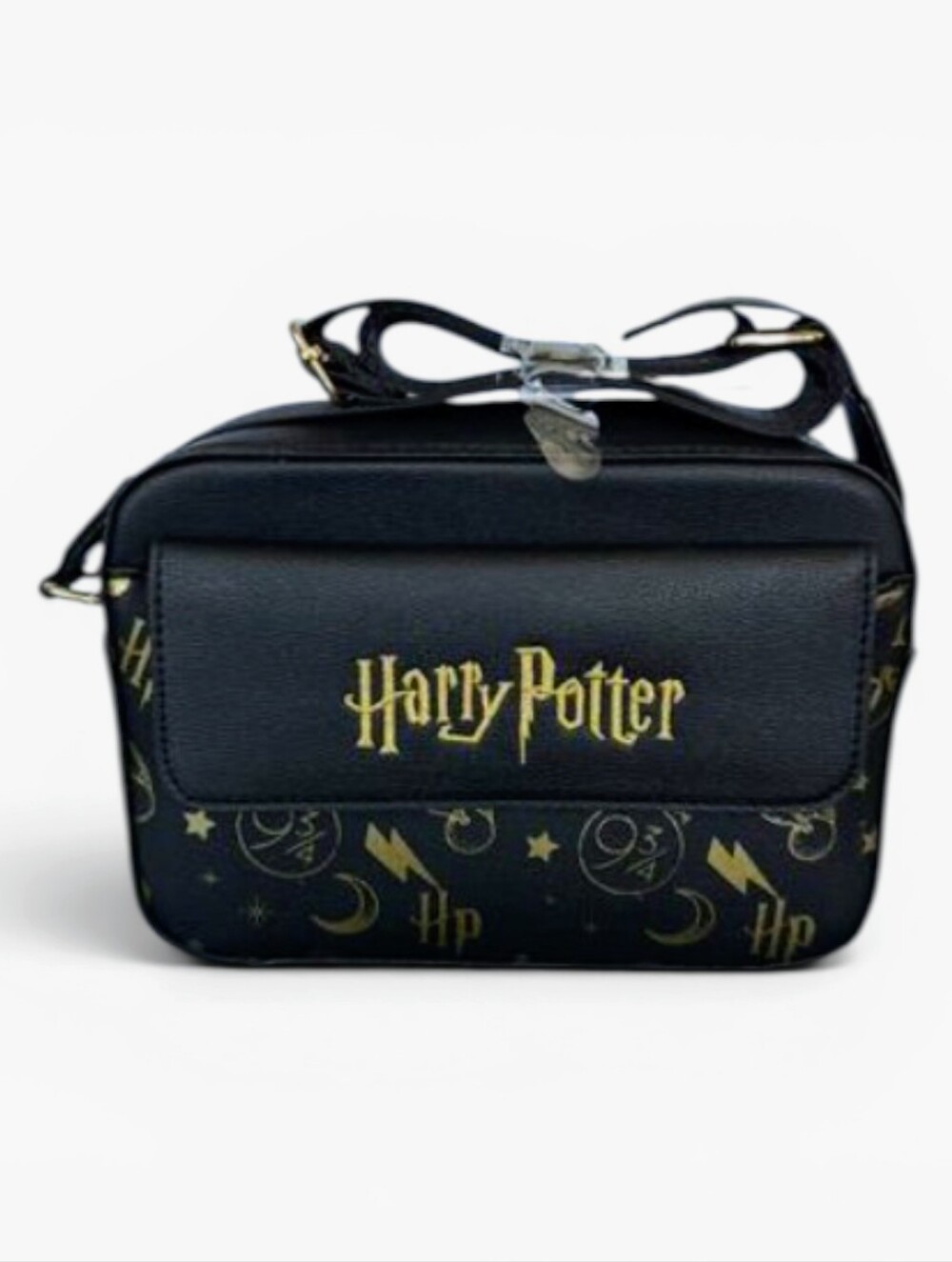 Harry Potter Black Crossbody Bag with Gold Logo